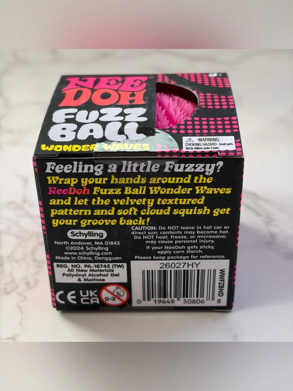 NeeDohFuzz Ball Flower Power The Velvet Squeeze NEE-DOH Fuzzball Pink NEW